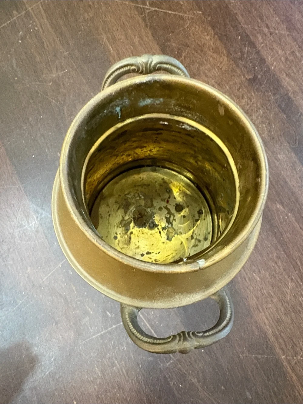 Brass-Tone Decorative Milk Can Vase